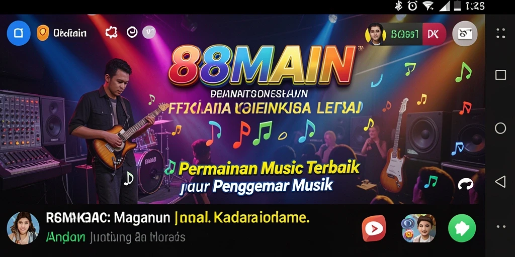 Screenshot dari gameplay <strong>88MAIN</strong> menampilkan aksi seru bermain musik.