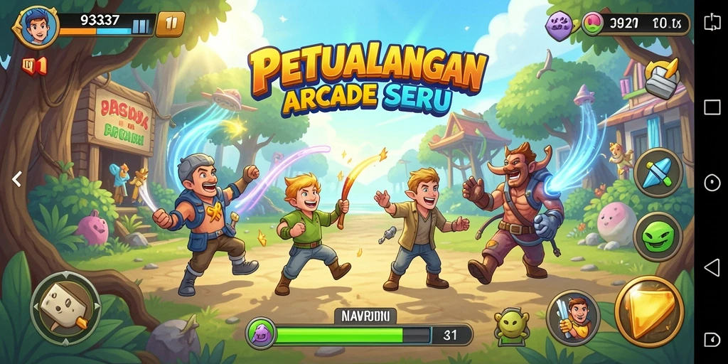 Screenshot utama 93337 menampilkan aksi menarik dalam game Arcade.