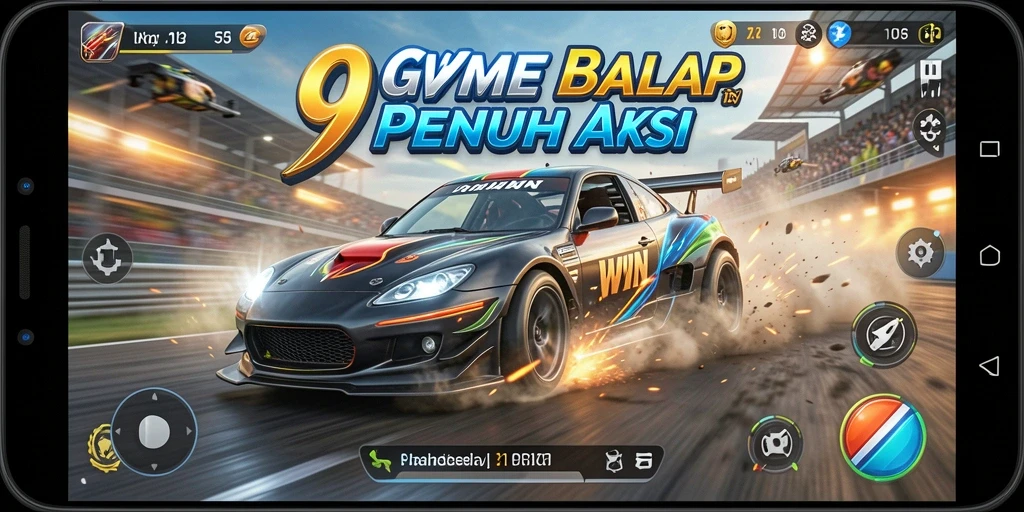 Screenshot gameplay <strong>9WIN</strong> yang menampilkan balapan yang mendebarkan.