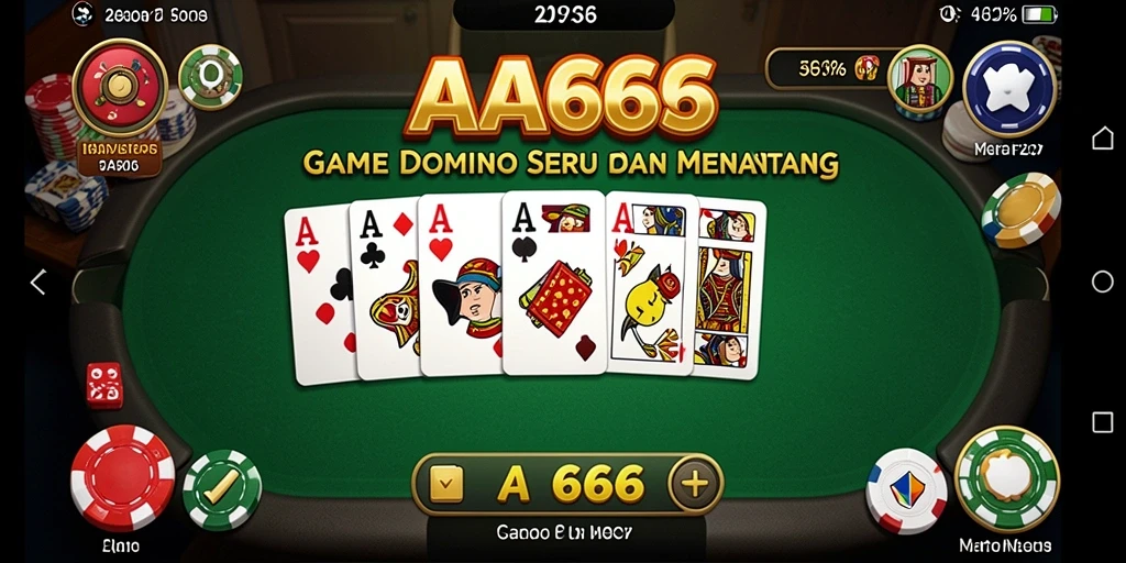 Screenshot gameplay AA666 menunjukkan keseruan bermain Domino secara langsung.
