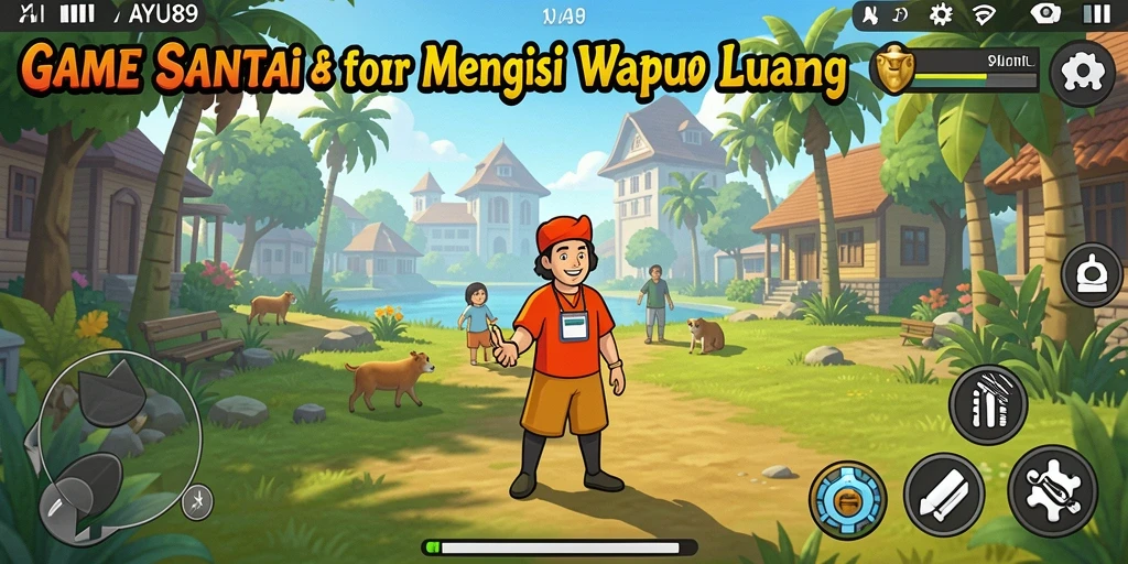 Tampilan gameplay AYU89 yang menyenangkan dan penuh warna.