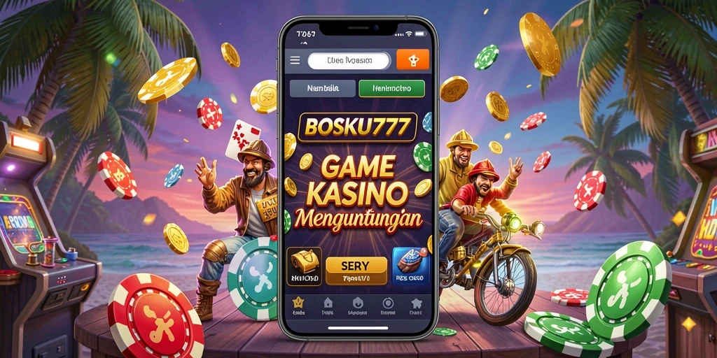 Tampilan gameplay yang menarik di BOSKU777 dengan suasana kasino yang mendebarkan.