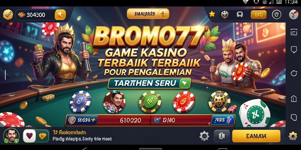 Tampilan gameplay seru dari BROMO77 dengan taruhan kasino yang mendebarkan.