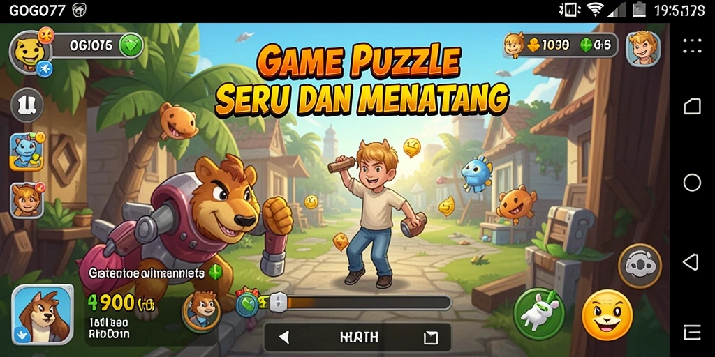 Screenshot gameplay GOGO77 menampilkan tantangan puzzle yang menarik.
