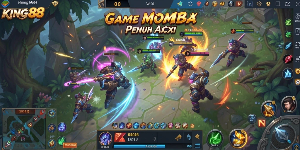 Tampilan gameplay seru dengan grafik memukau di KING88.