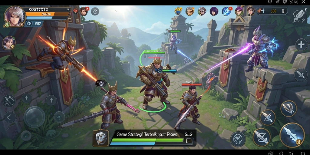 Tampilan gameplay seru KOSTOTO dalam dunia strategi.