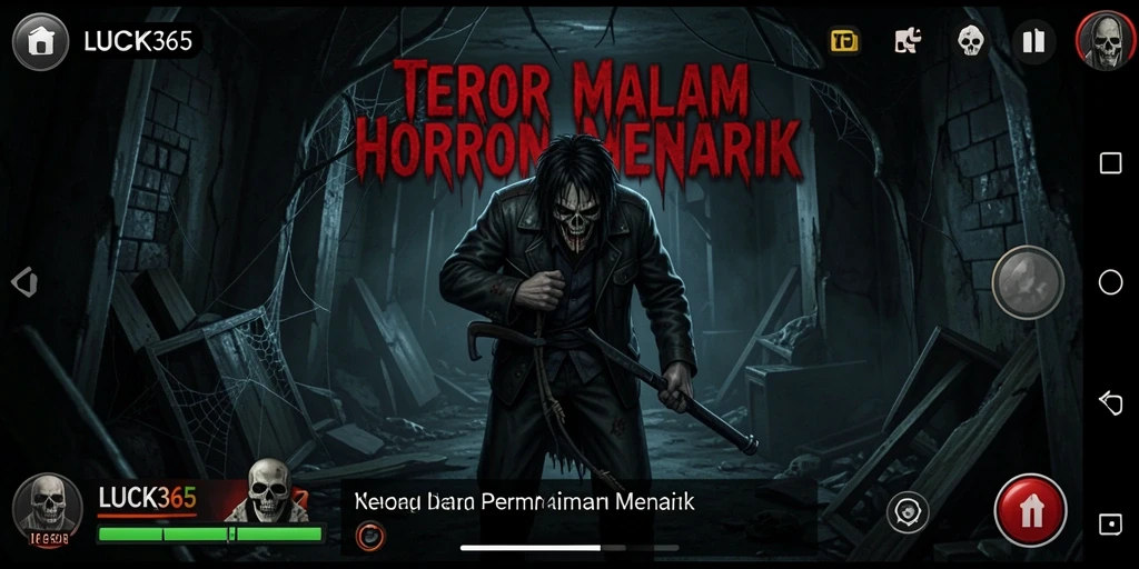 Tampilan gameplay menyeramkan dari LUCK365 dengan efek suara nyata.