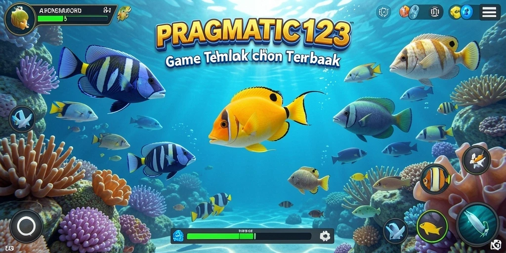Tampilan gameplay seru dari PRAGMATIC123 dengan ikan beraneka ragam.