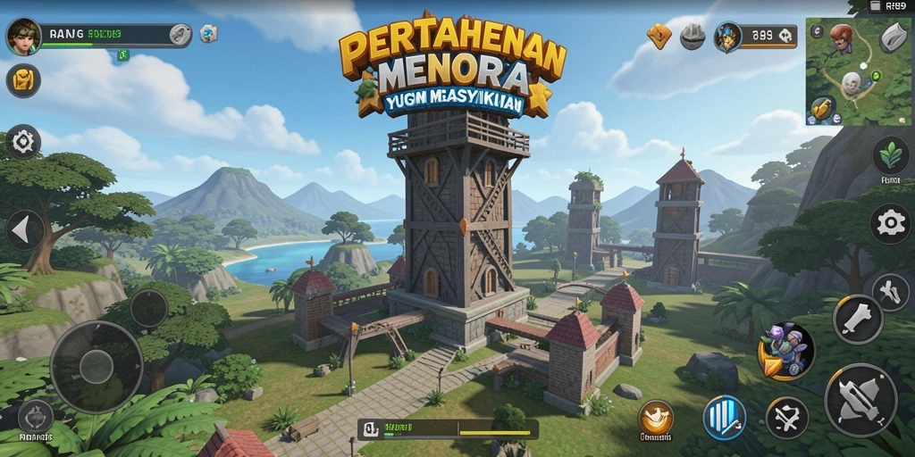 Tampilan gameplay seru dalam permainan Tower Defense RR89.