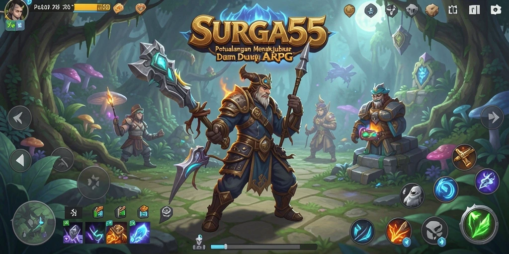 Tampilan aksi mendebarkan dalam <strong>SURGA55</strong> saat pemain menghadapi monster raksasa.