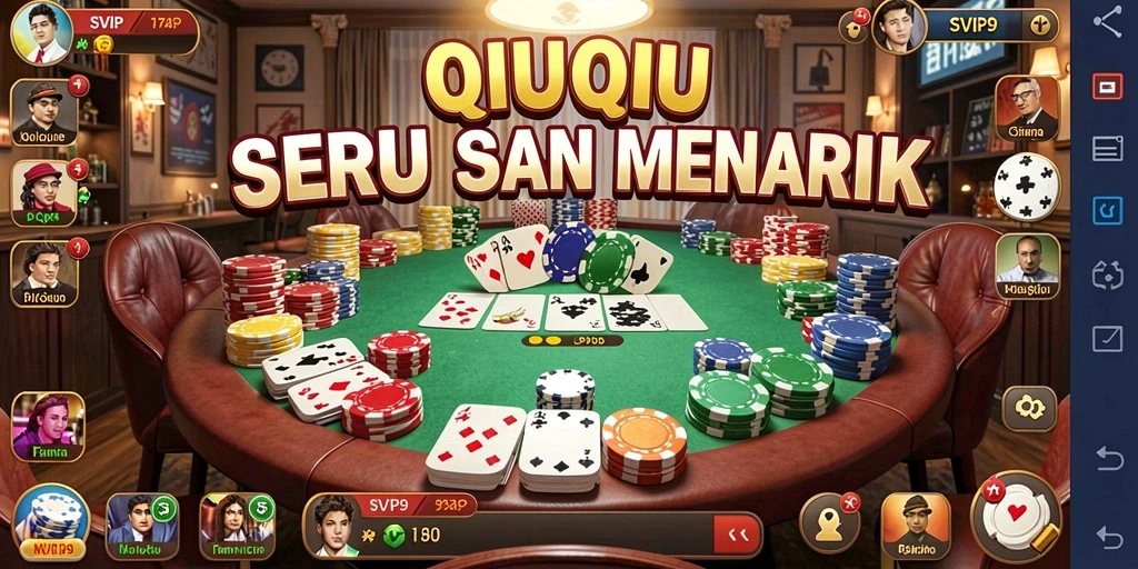 Tampilan permainan QiuQiu yang menarik dan penuh warna.